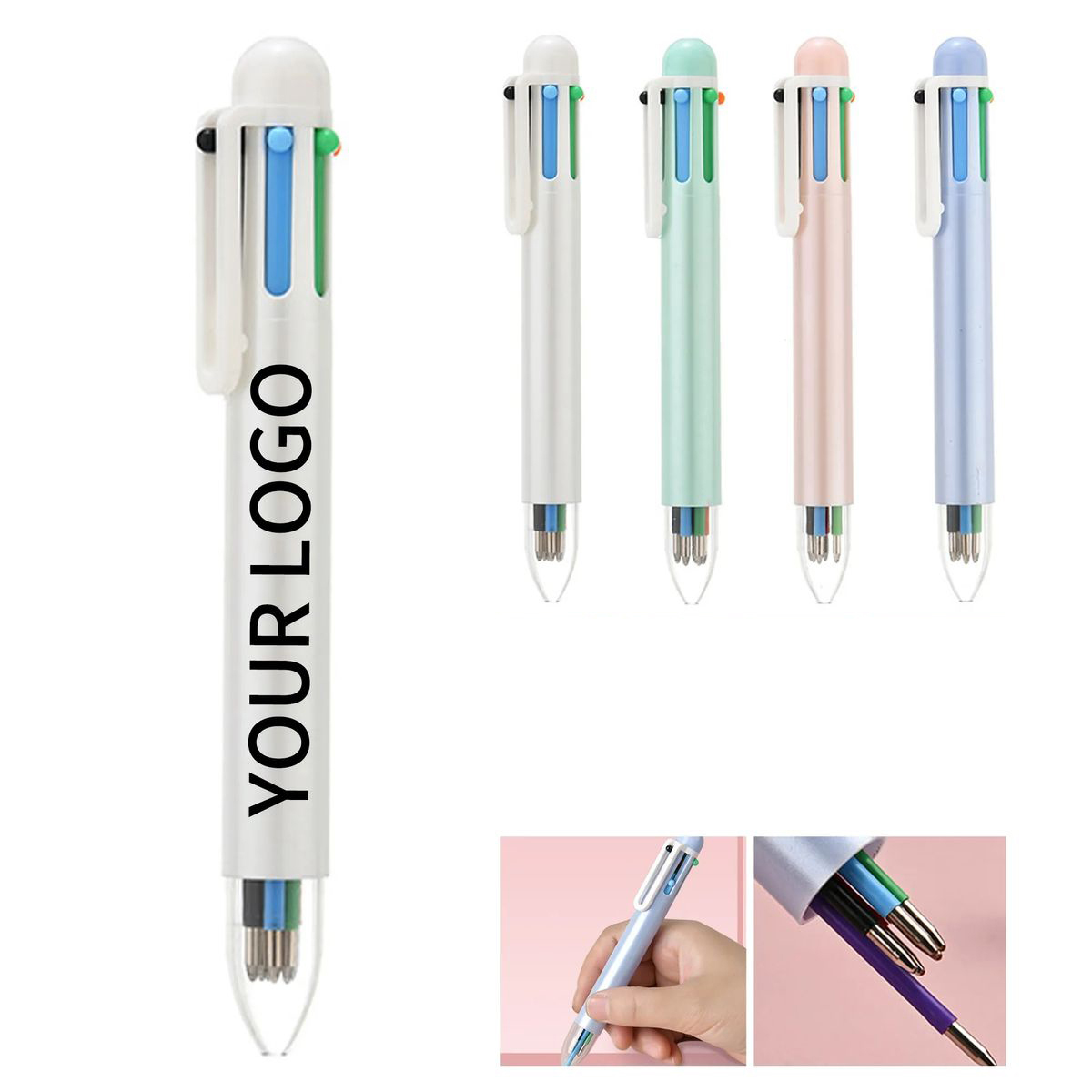 Durable 6 Color Ballpoint Pen with Smooth Ink 5