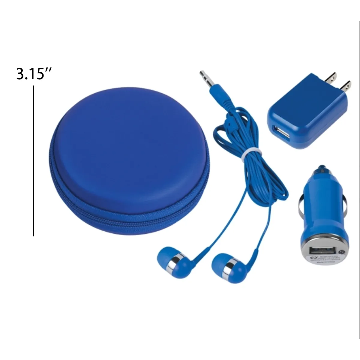 3In1 Travel Headphone/Charging Plug/Car Charger Portable Set 5