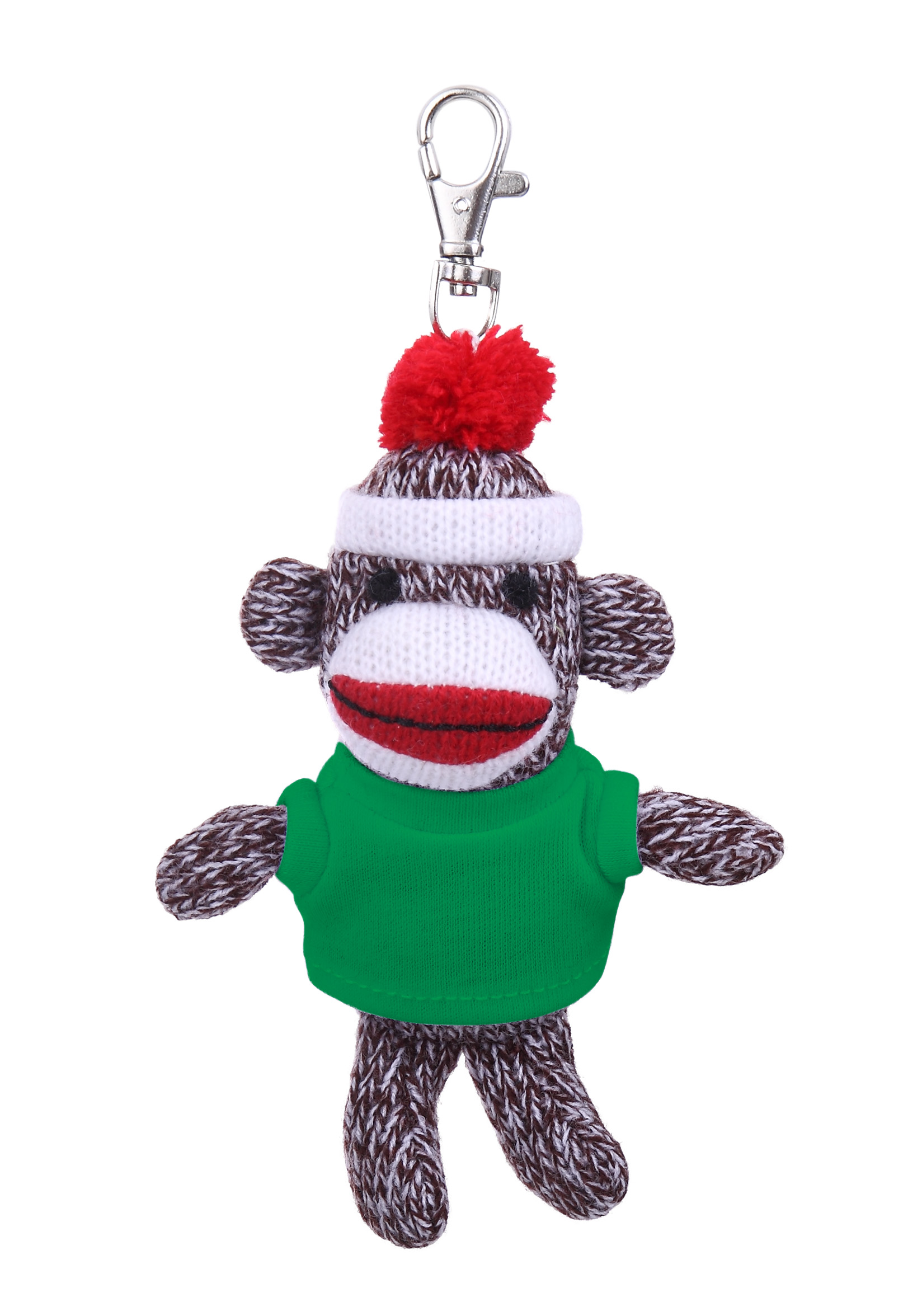 Plush Original Sock Monkey Keychain with Tee 4