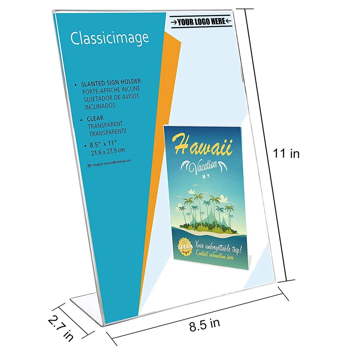 8.5''X11'' Acrylic Clear Sign Holder Plastic 5