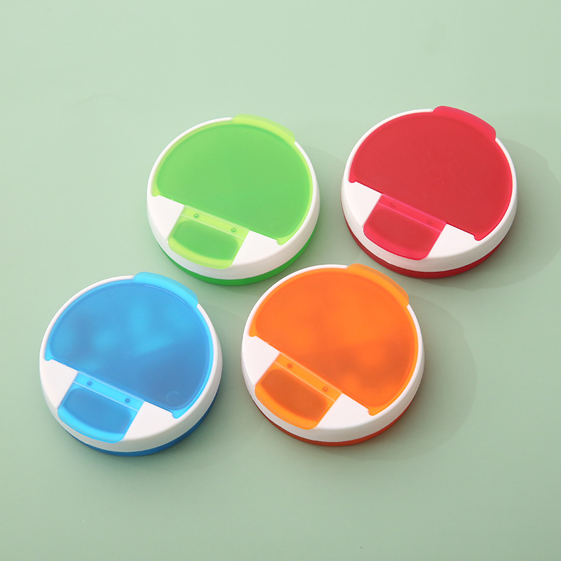 4 Compartments Round Pill Box 1