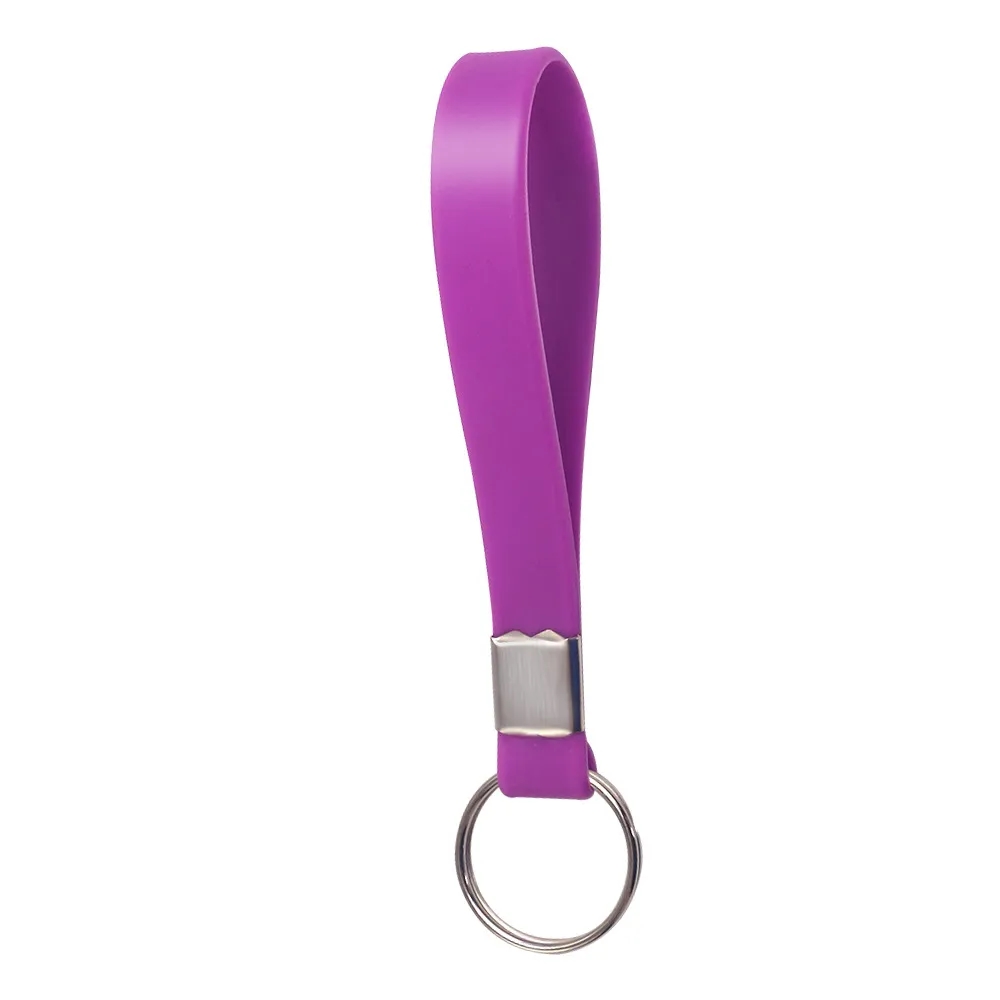 Solid Color Silicone Key Chain 7
