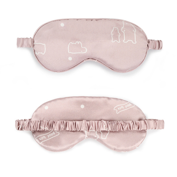 Patterned Imitation Silk Travel Sleep Eye Mask 9
