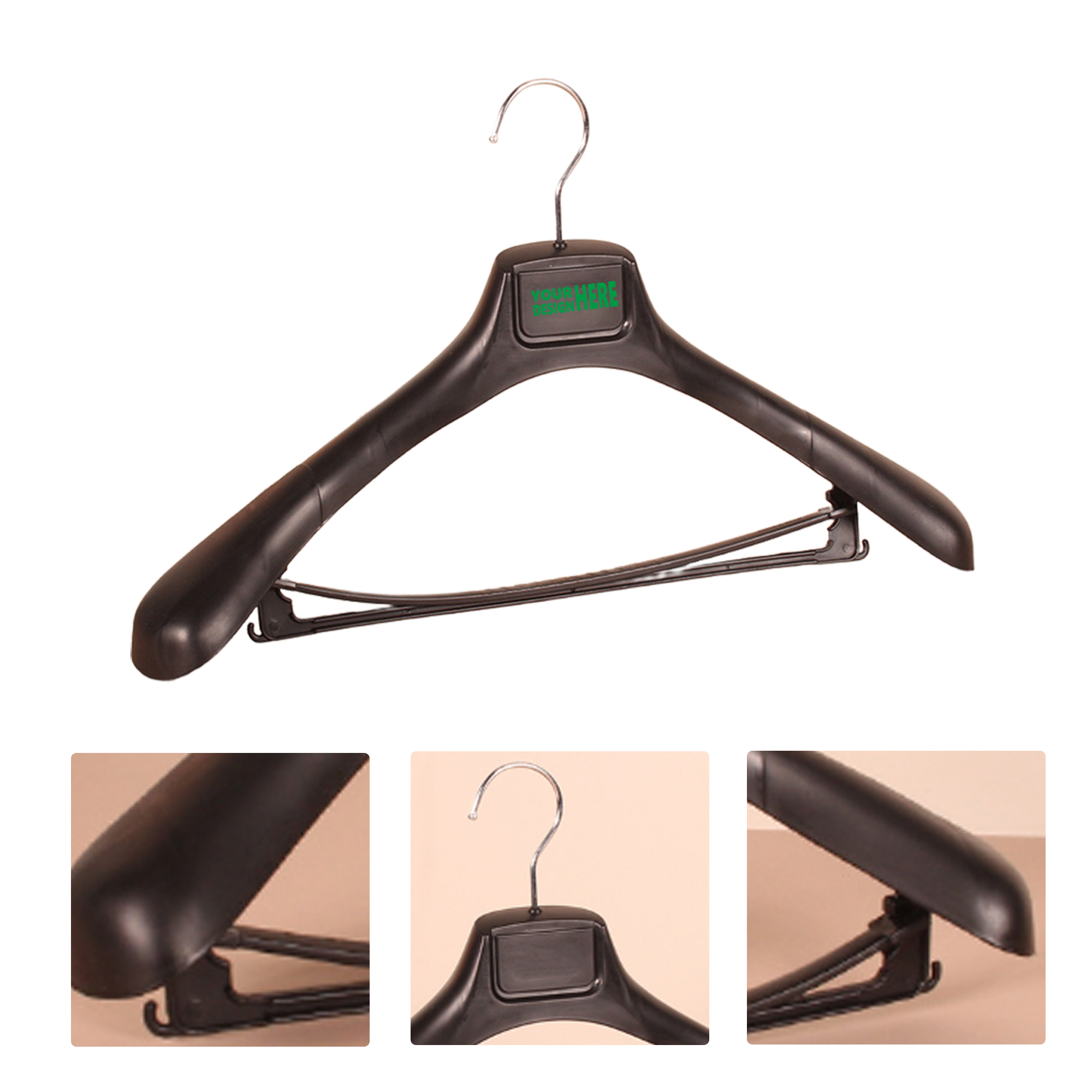 MOQ50 Non-Slip Plastic Hangers for Suits and Coats 2