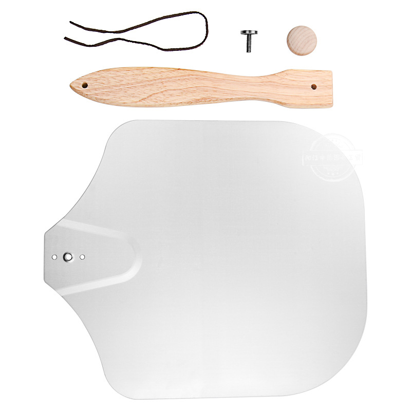 12 Inch with Foldable Wood Handle Stainless Steel Pizza Rocker Cutter 3