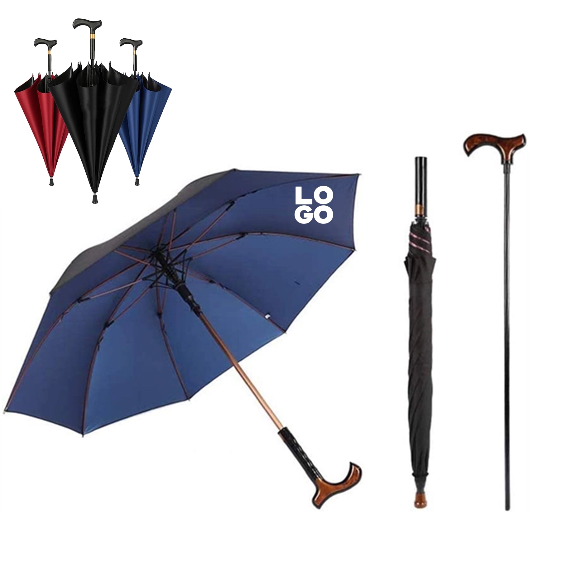 J Stick UV Umbrellas Auto Open 1