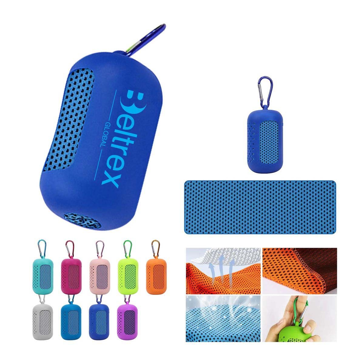Fast Drying Polyester Towel with Clip for Easy Carry 5