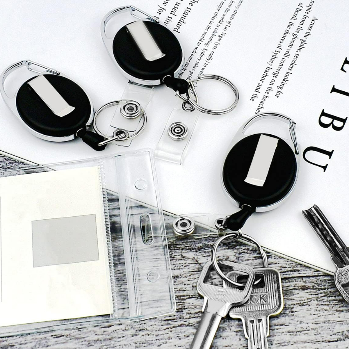 Custom Retractable Badge Reel Keychain Holders 7