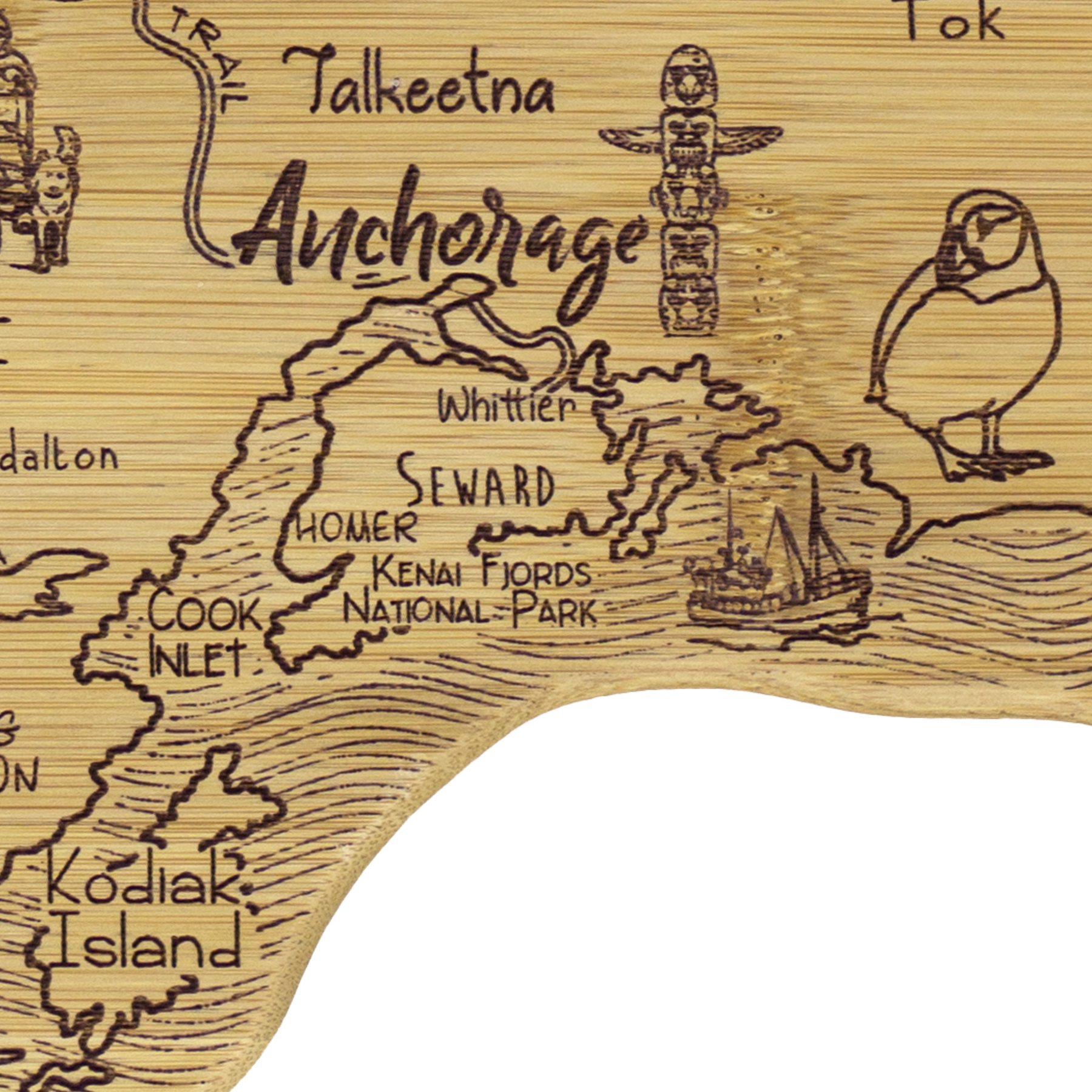 Destination Alaska Cutting & Serving Board 8