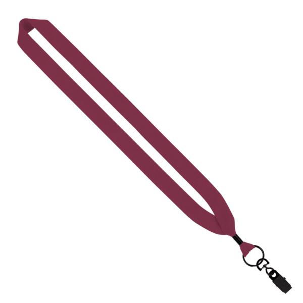 1" Cotton Lanyard with Metal Crimp & Metal Bulldog Clip 29
