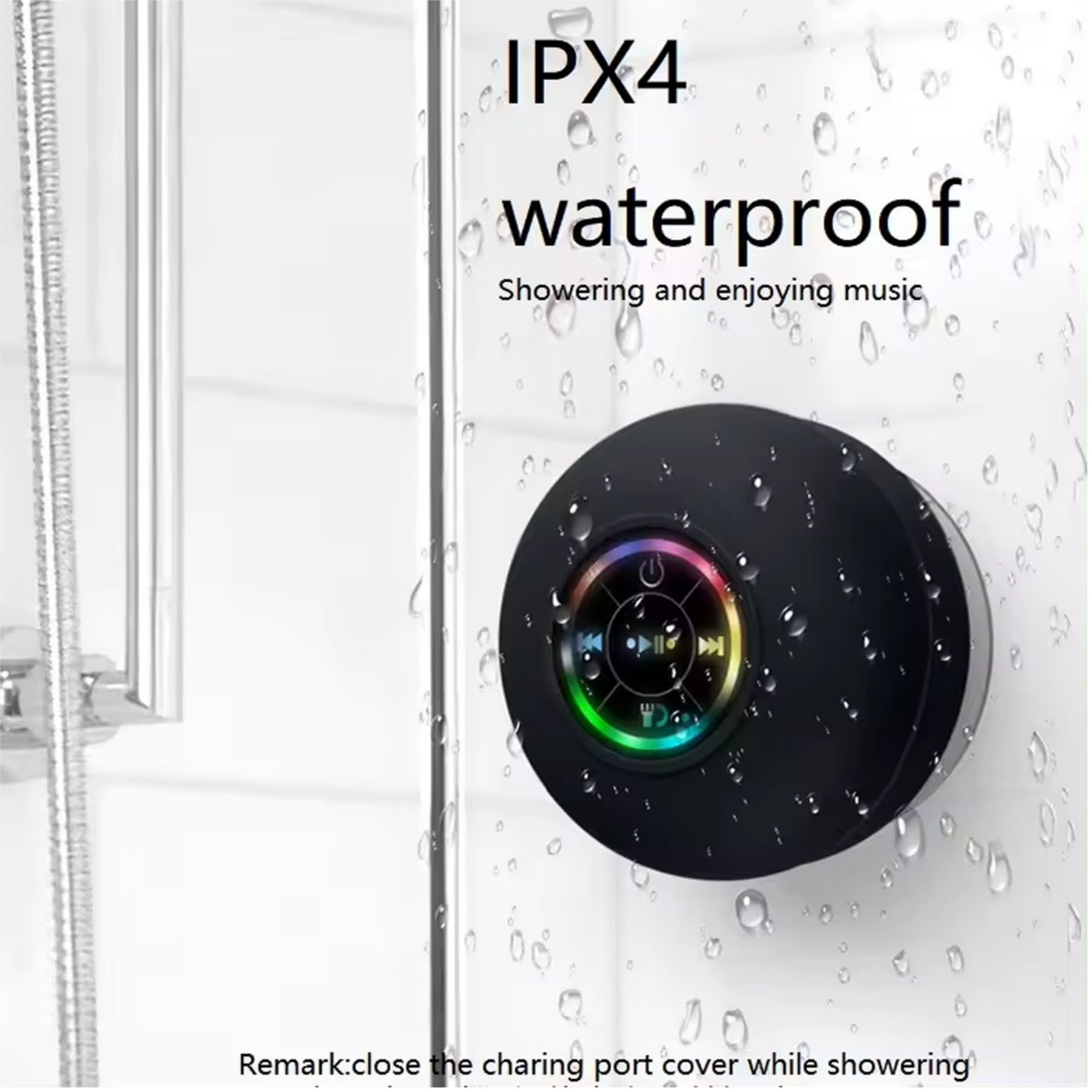 Bluetooth Shower Speaker with LED 3