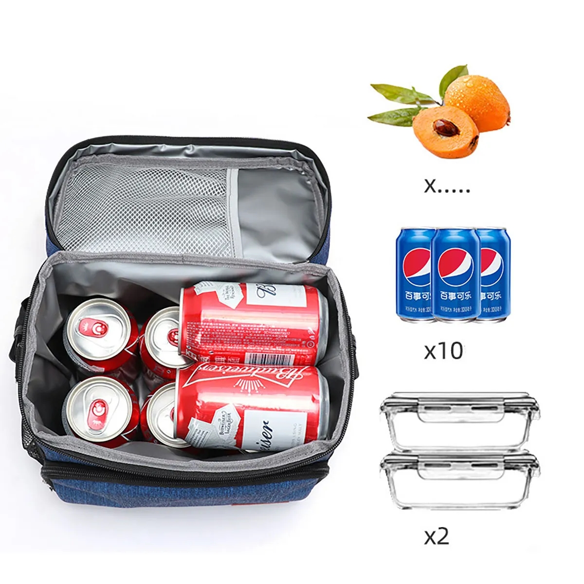 In Stock Leakproof Reusable Insulated Lunch Cooler Tote Bag 4
