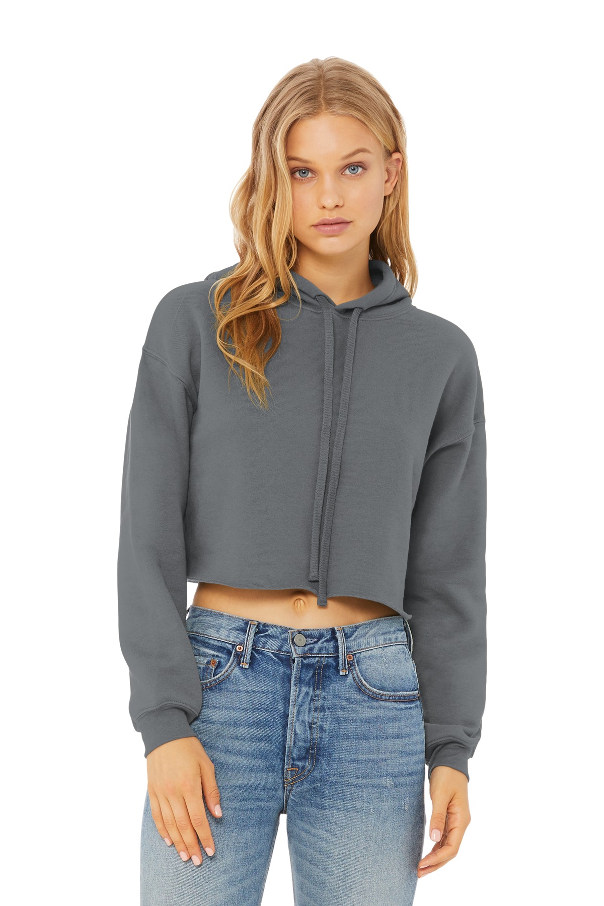 BELLA+CANVAS Women's Sponge Fleece Cropped Fleece Hoodie. BC7502 14