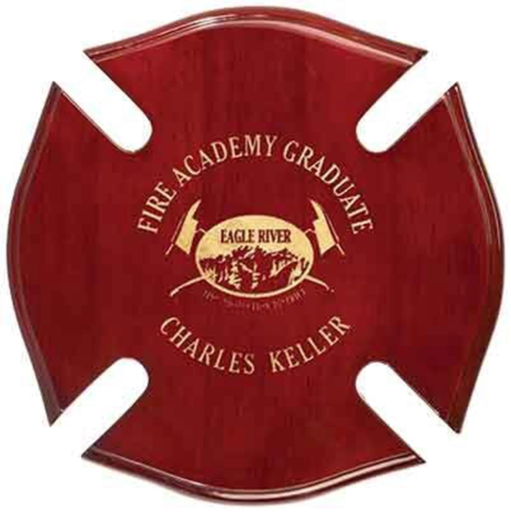 Rosewood Piano Finish Maltese Cross Plaque (10" x 10") 6