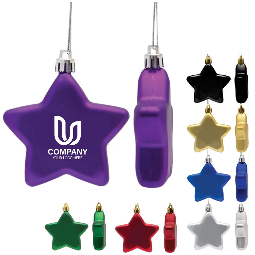 Custom Printed Star Ornaments -3.5" 2