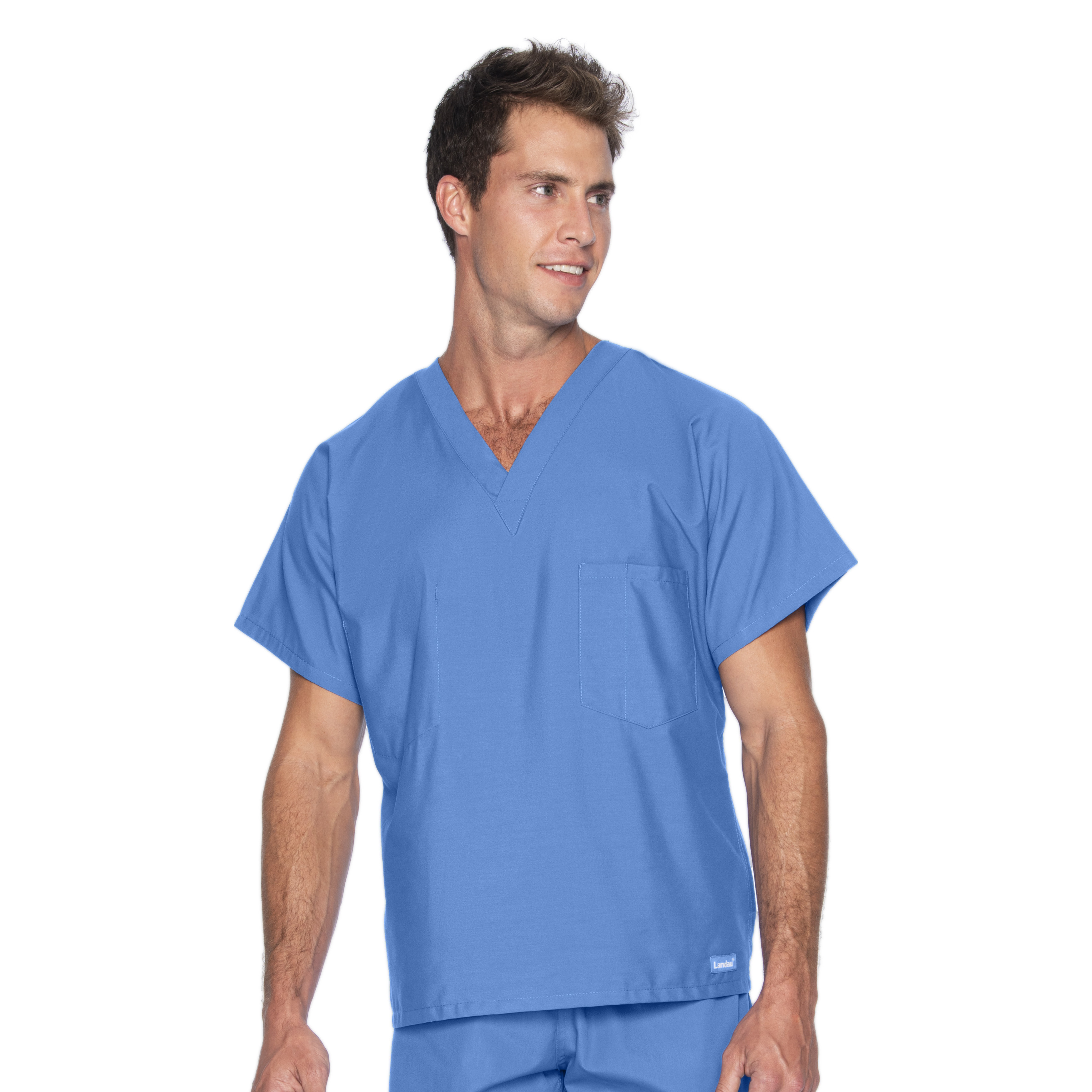 Landau - Essentials - Unisex One-Pocket Reversible V-Neck Top 3