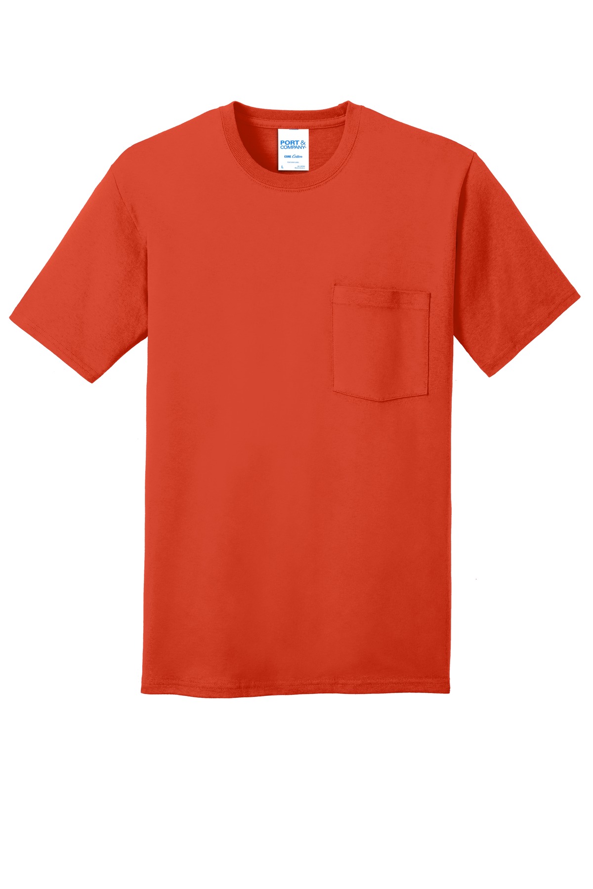 Port & Co Core Cotton Pocket Tee. PC54P 85