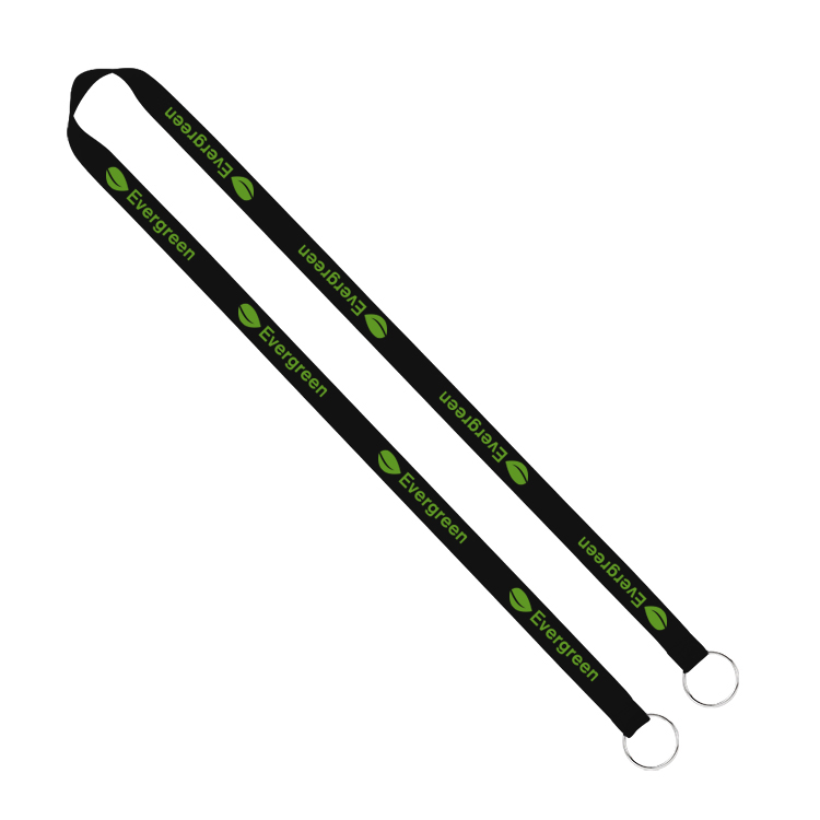 5/8" Screen Printed Lanyard with Double Clips 2