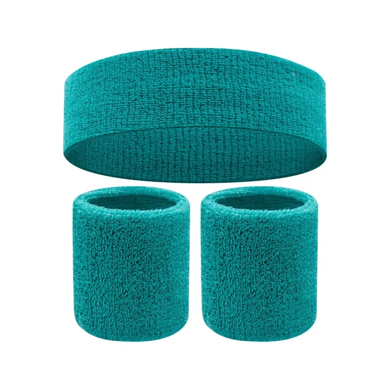 Sweatband Sports Headband Wristband Set 24