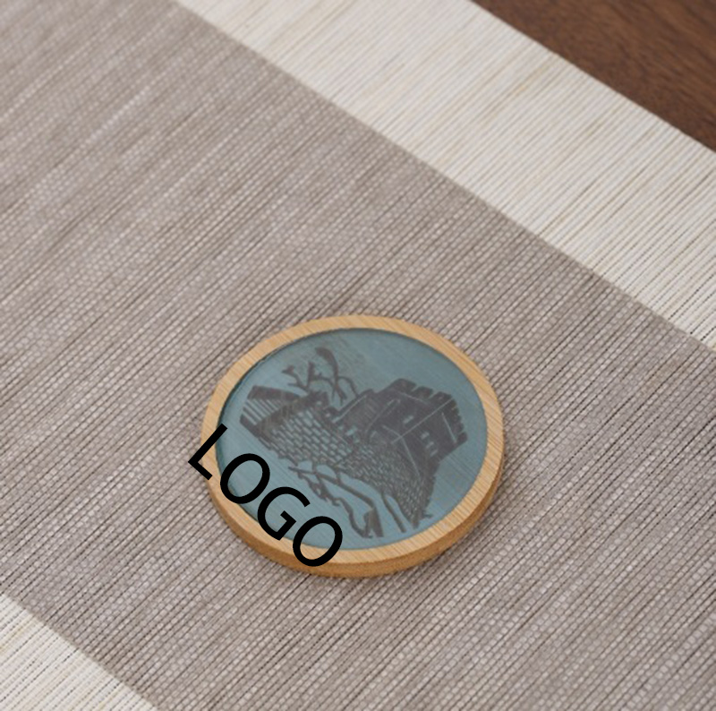 Engraved Resin Coaster with Wooden Frame 2