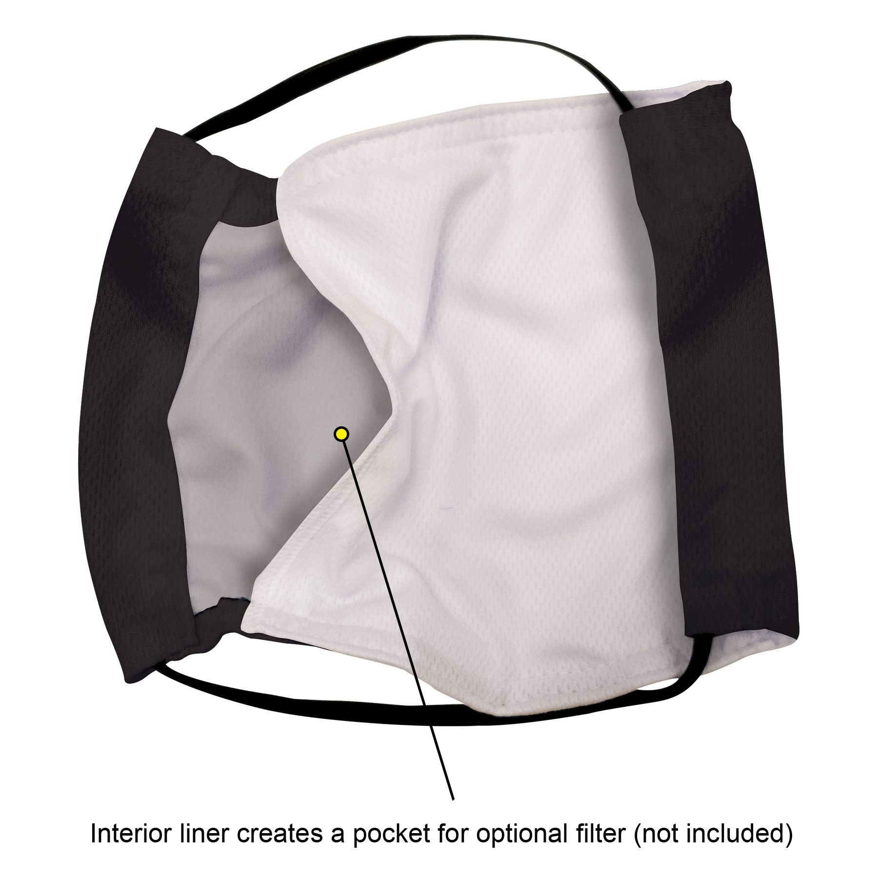 Black Microfiber Face Mask 7