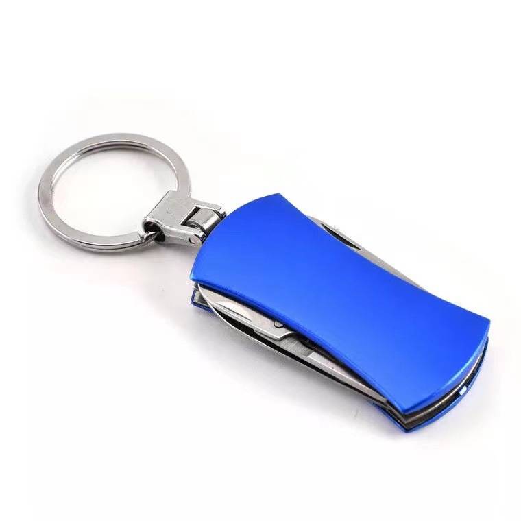 Aluminum Handle Folding Knife With Keychain 4