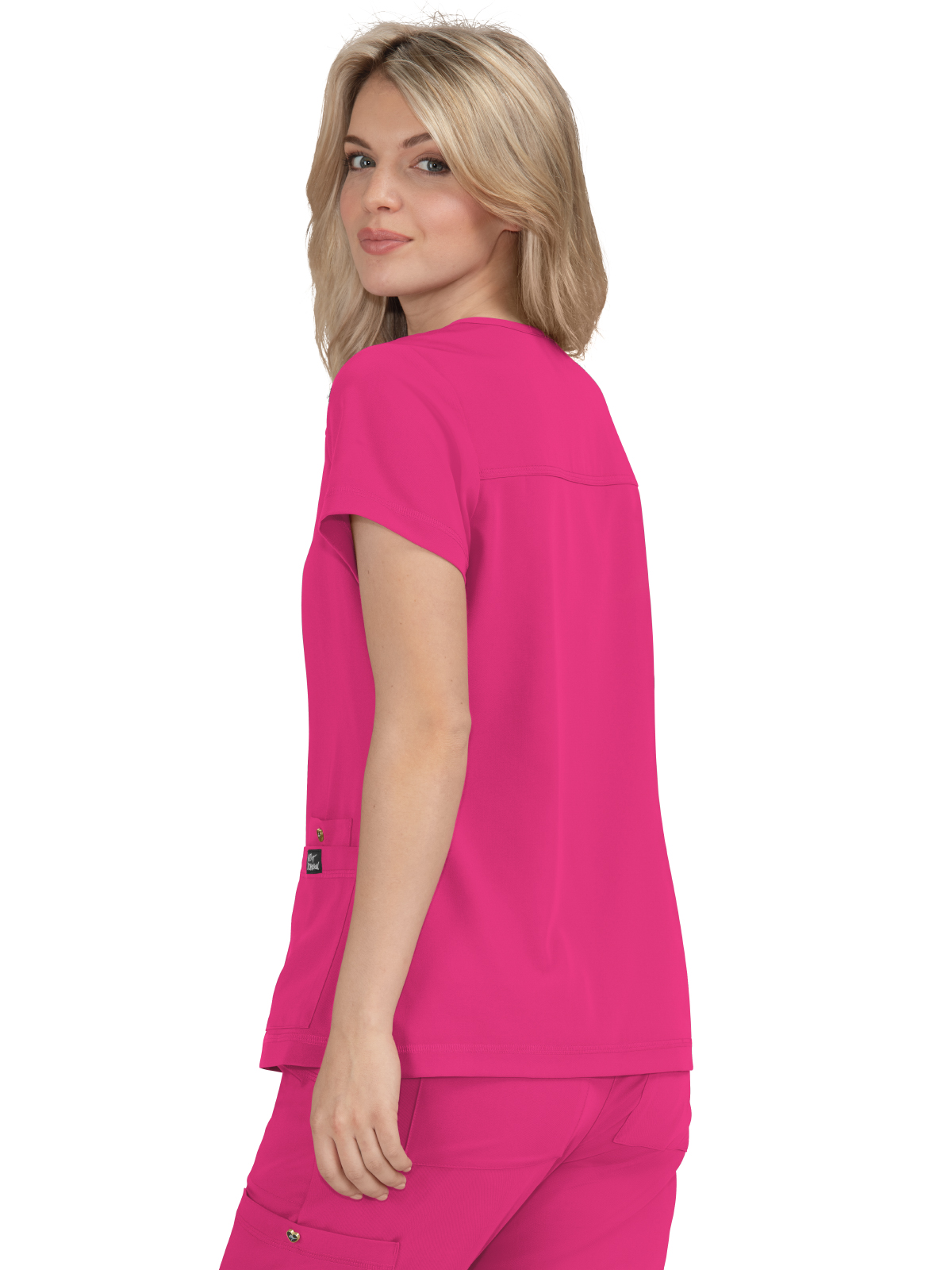 koi - Betsey Johnson - Women's Three-Pocket Snap-Button Placket V-Neck Freesia Top 18