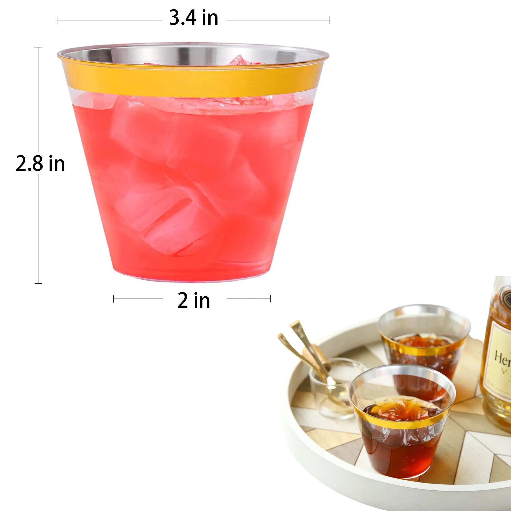 9 oz Disposable Clear Cups 8