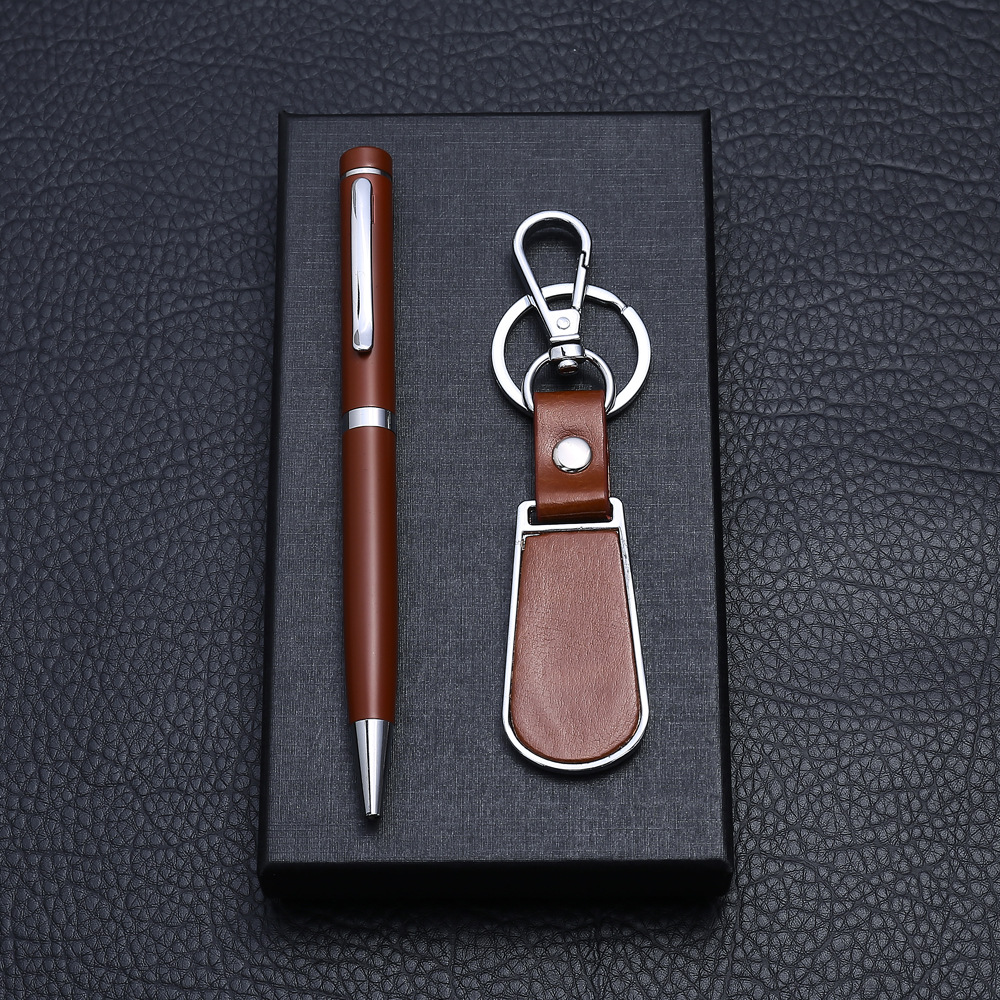 2-Piece Gift Set Metal Signature Pen and Key Chain 3