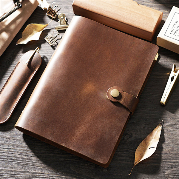 A5 Leather Retro Loose-Leaf Notebook 7