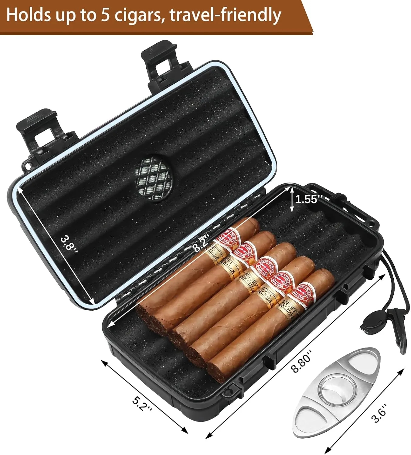 Travel Cigar Humidor Case 2