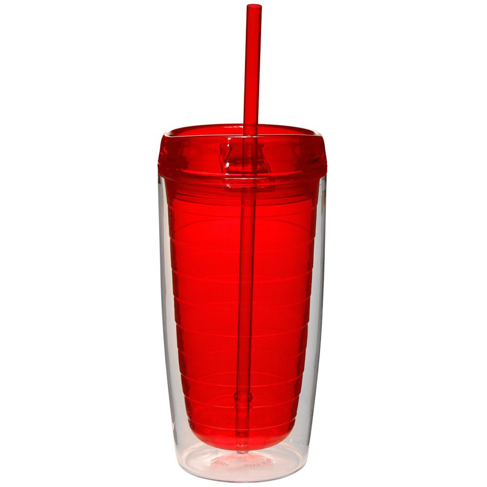 Econo 16 oz Double Wall Tumbler With Lid And Straw 9