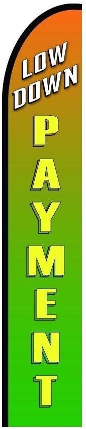 Low Down Payment Flag Kit 15' Feet Feather Flag Sign Outdoor Banner 4