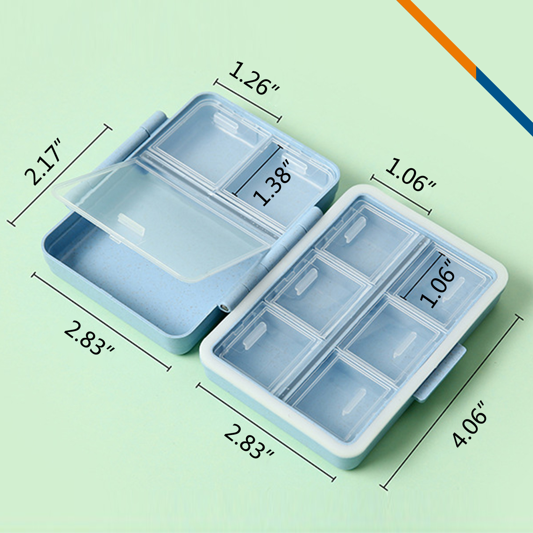 Square Pill Box 4