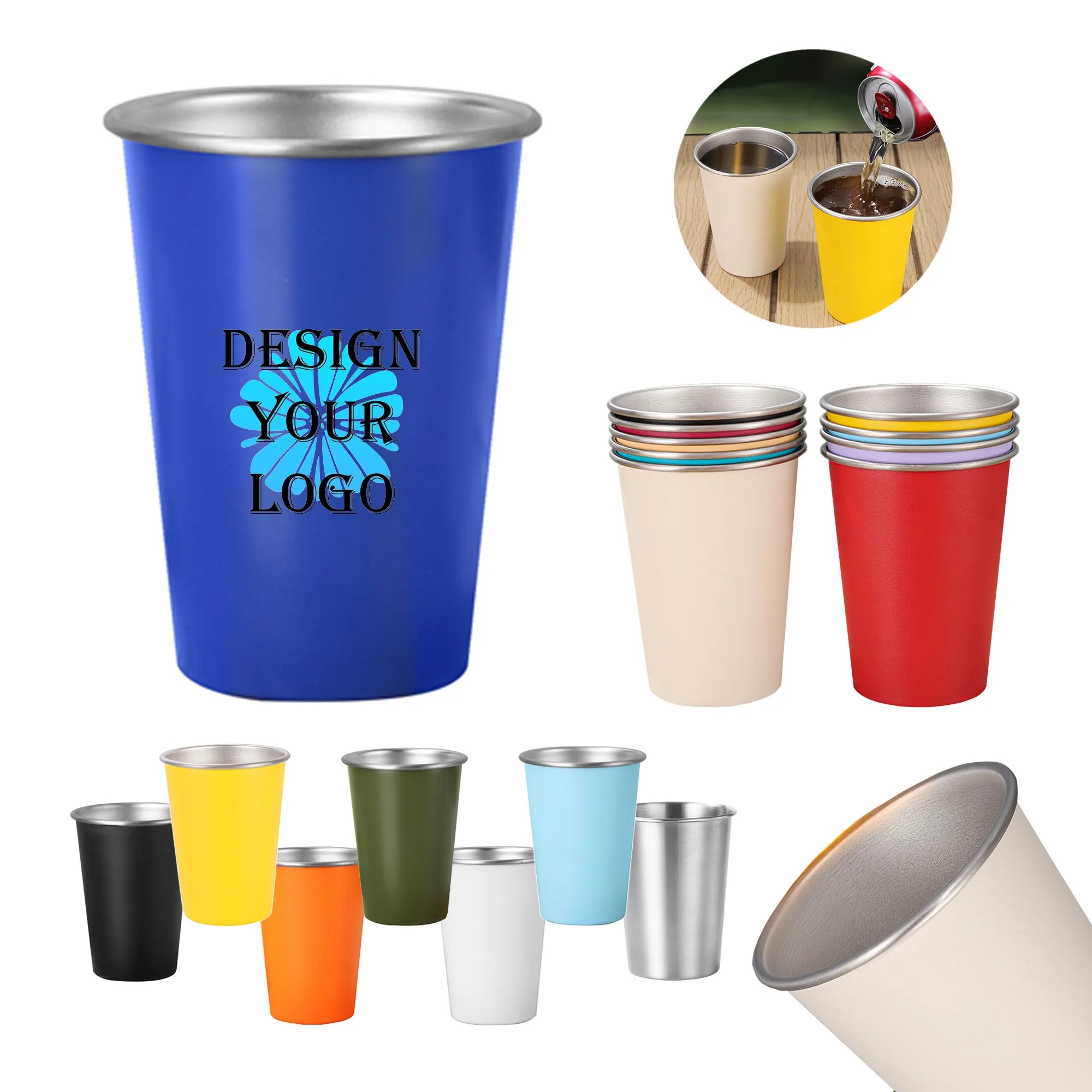 16oz Stainless Steel Pint Cups For Outdoor 3