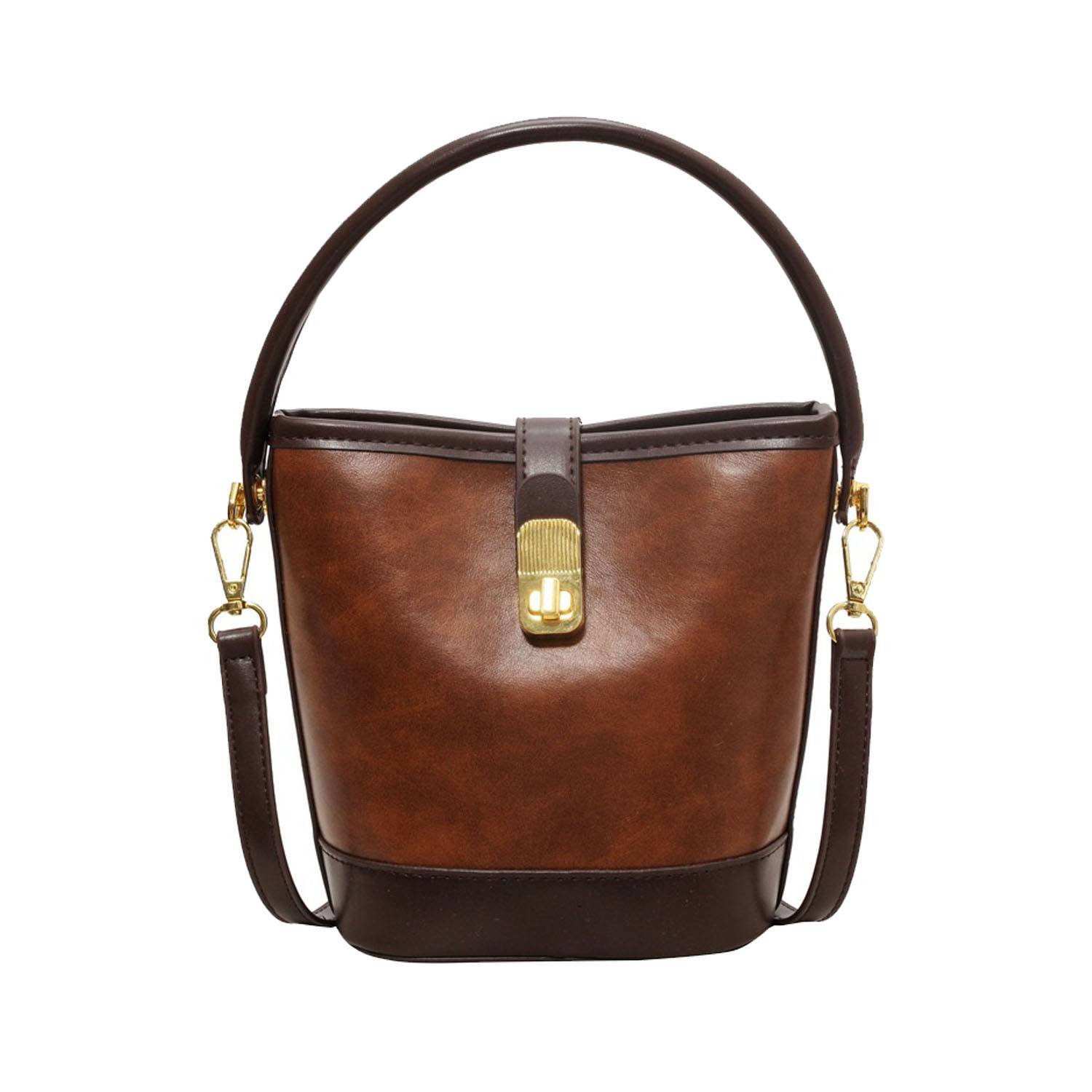 PU Tote Bag w/ Adjustable Strap and Lock Closure 5