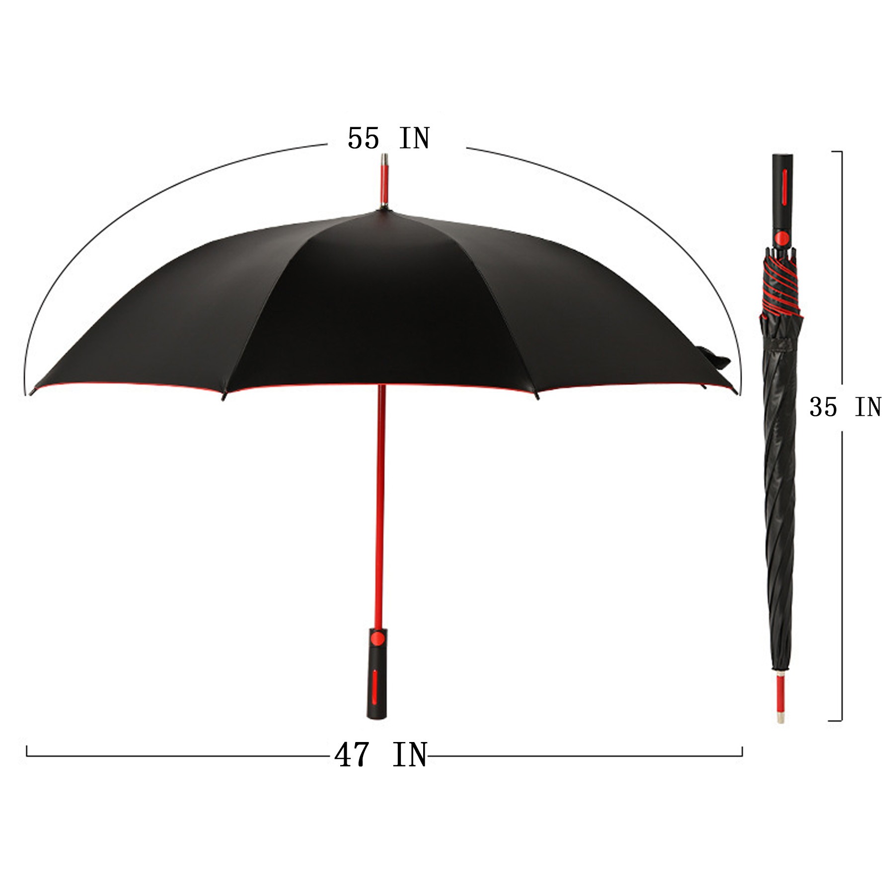 Black Tape Windproof Umbrella 3