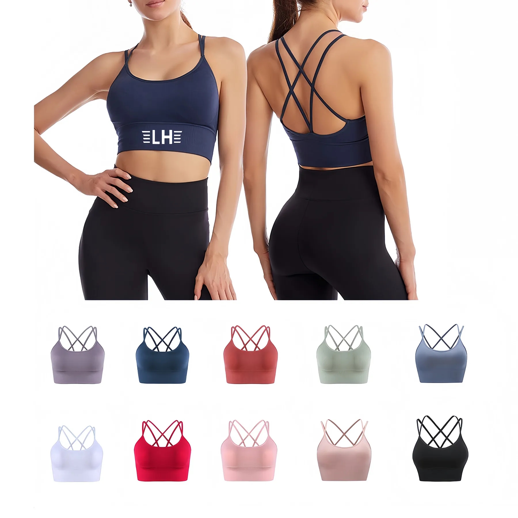 Women Sports Bras and Cross Back 2