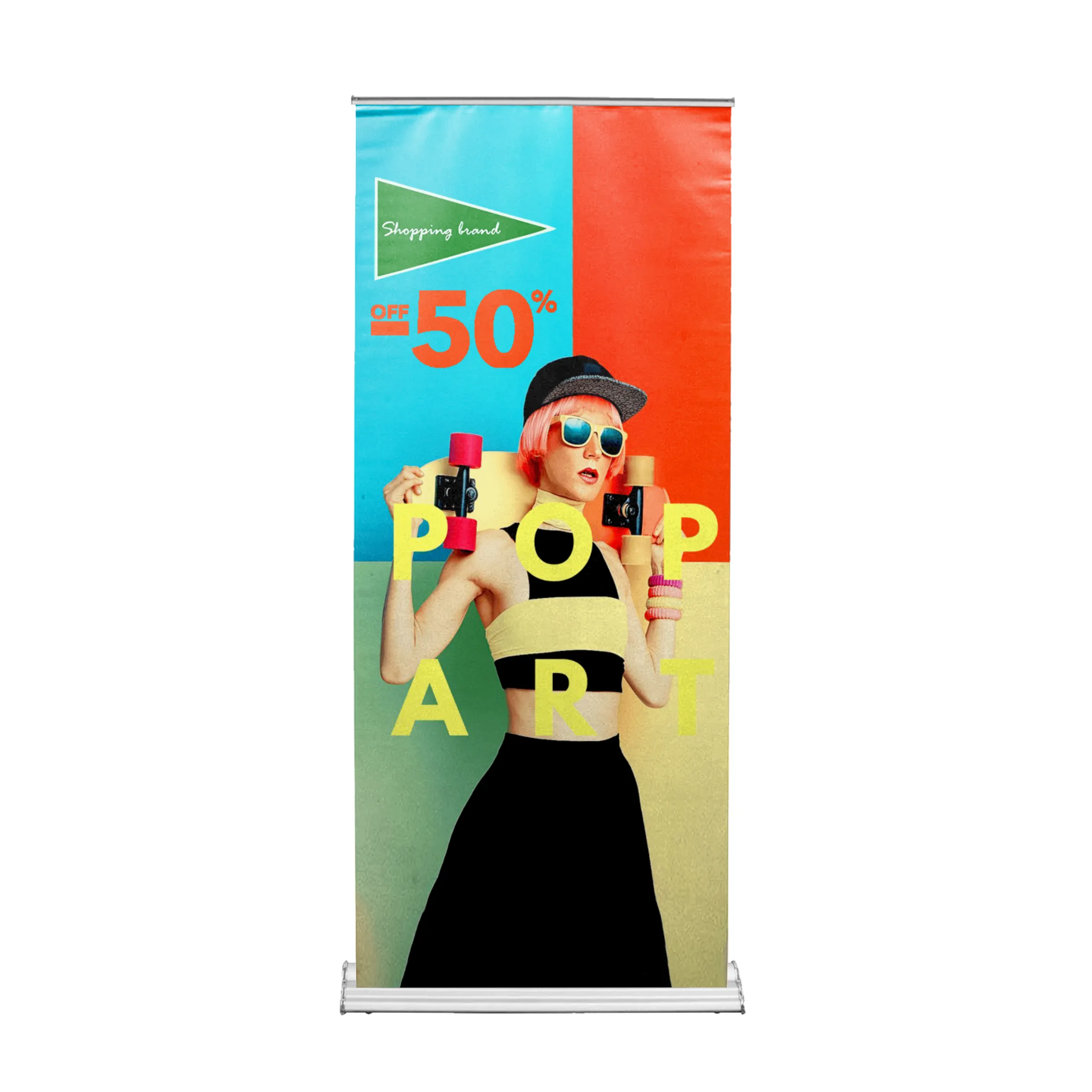33.25" x 78.75" Adjustable Banner Stand Kit 5