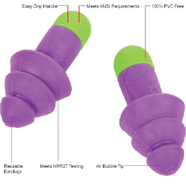 Reusable Uncorded Earplugs in Metal Case 5