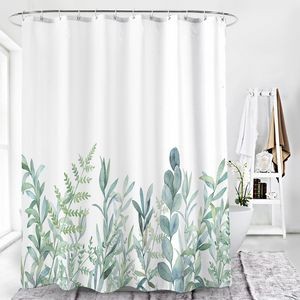 Digital Floral Print Shower Curtain 2