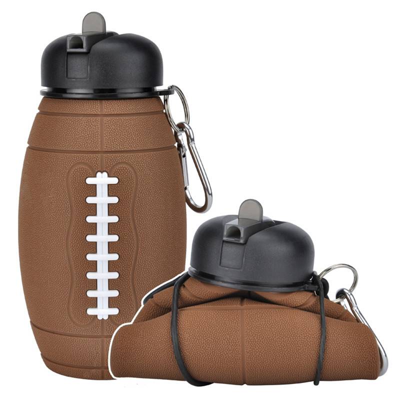 20 Oz. Rugby Silicone Foldable Water Bottle 1