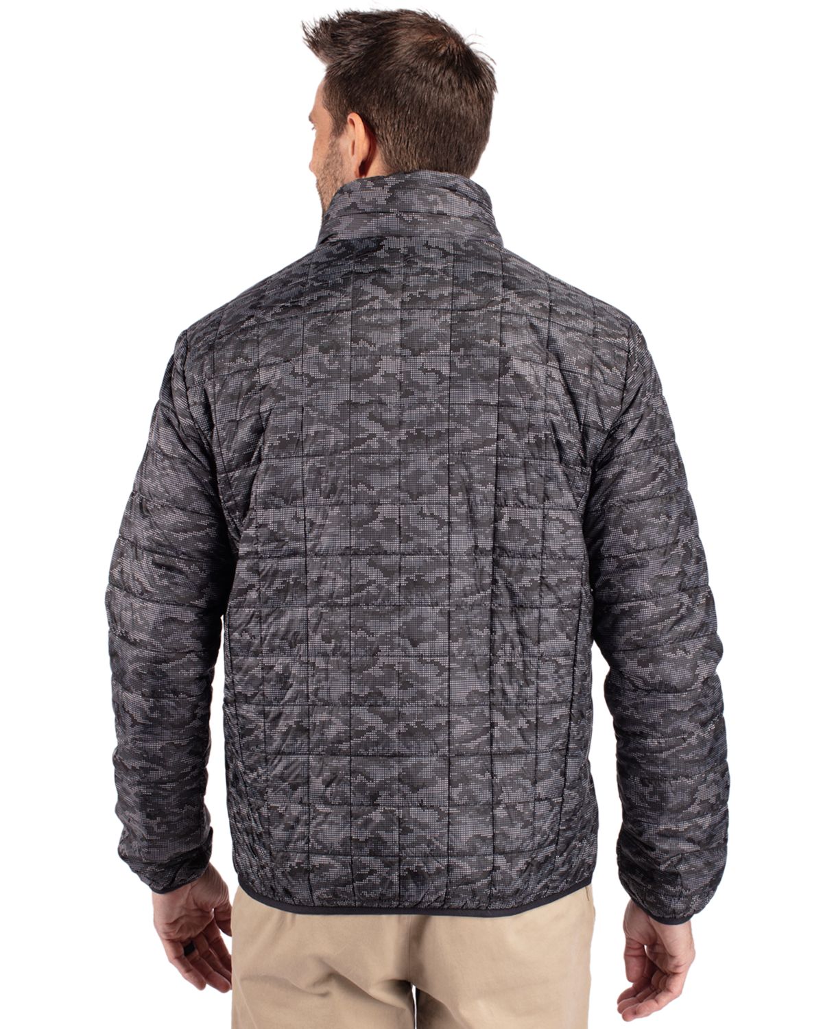 Rainier PrimaLoft Mens Eco Insulated Full Zip Printed Puffer Jacket