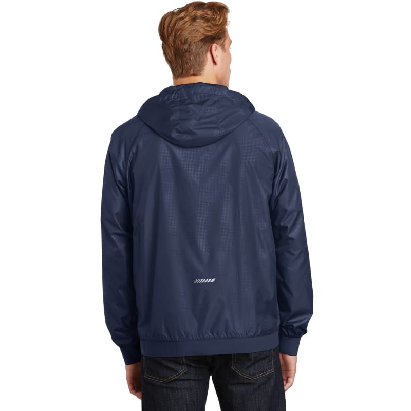 Sport-Tek Embossed Hooded Wind Jacket. 7