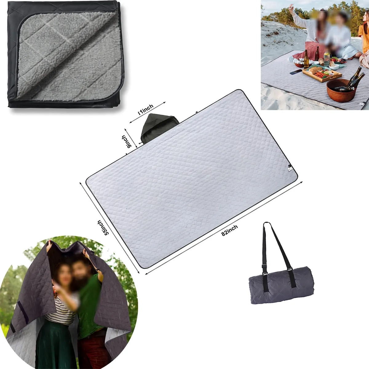 Waterproof Hooded Outdoor Blanket 2