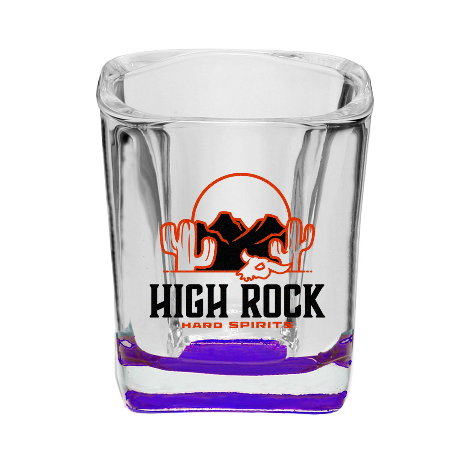 2 oz. Rounded Square Shot Glass (2 Color Imprint) 2