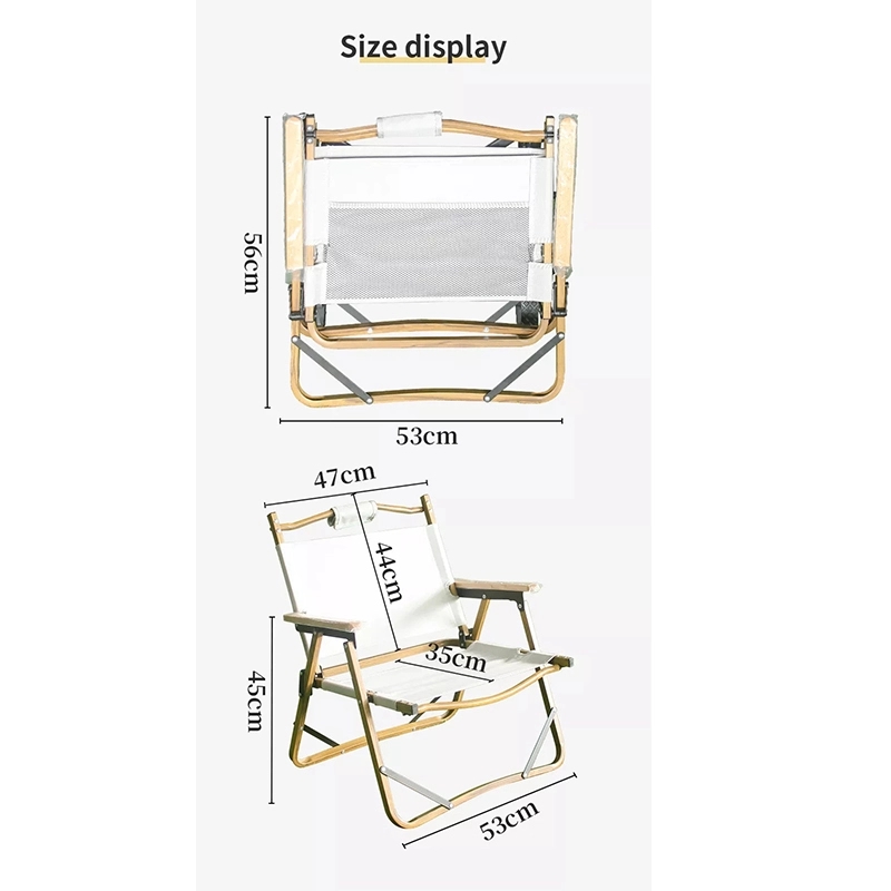 Outdoor Foldable Backpack Portable Wood Camping Chairs 7