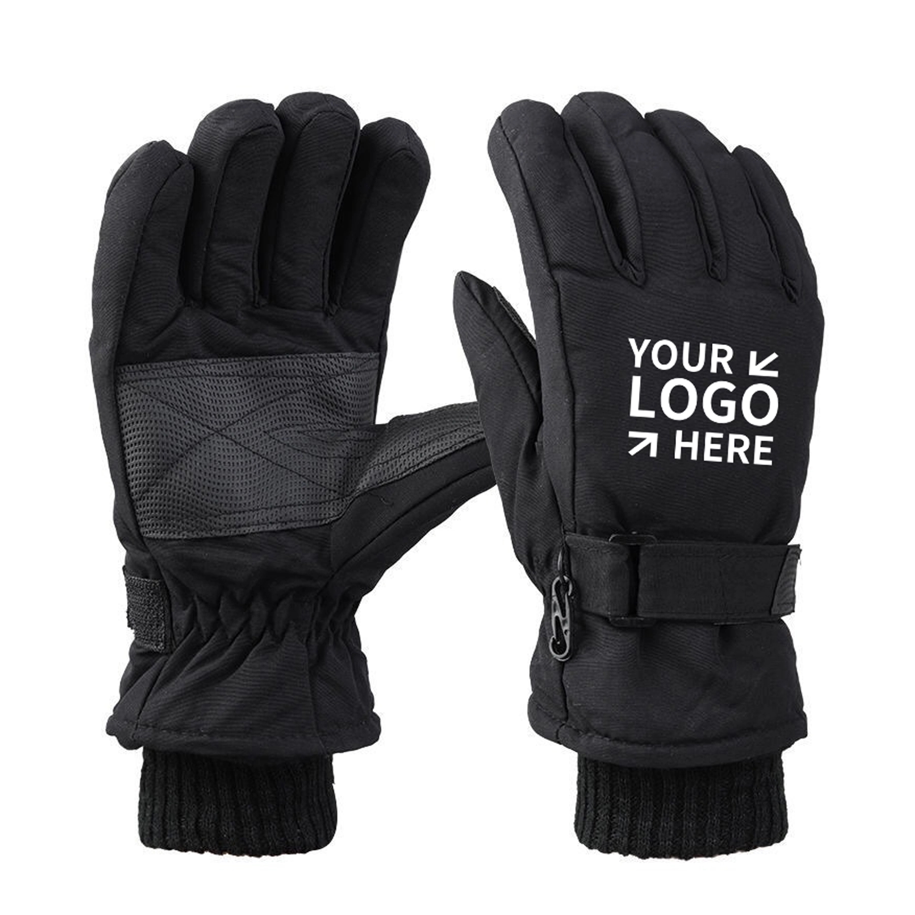 Winter Insulated Thicker Leather Gloves for Skiing Cycling 1