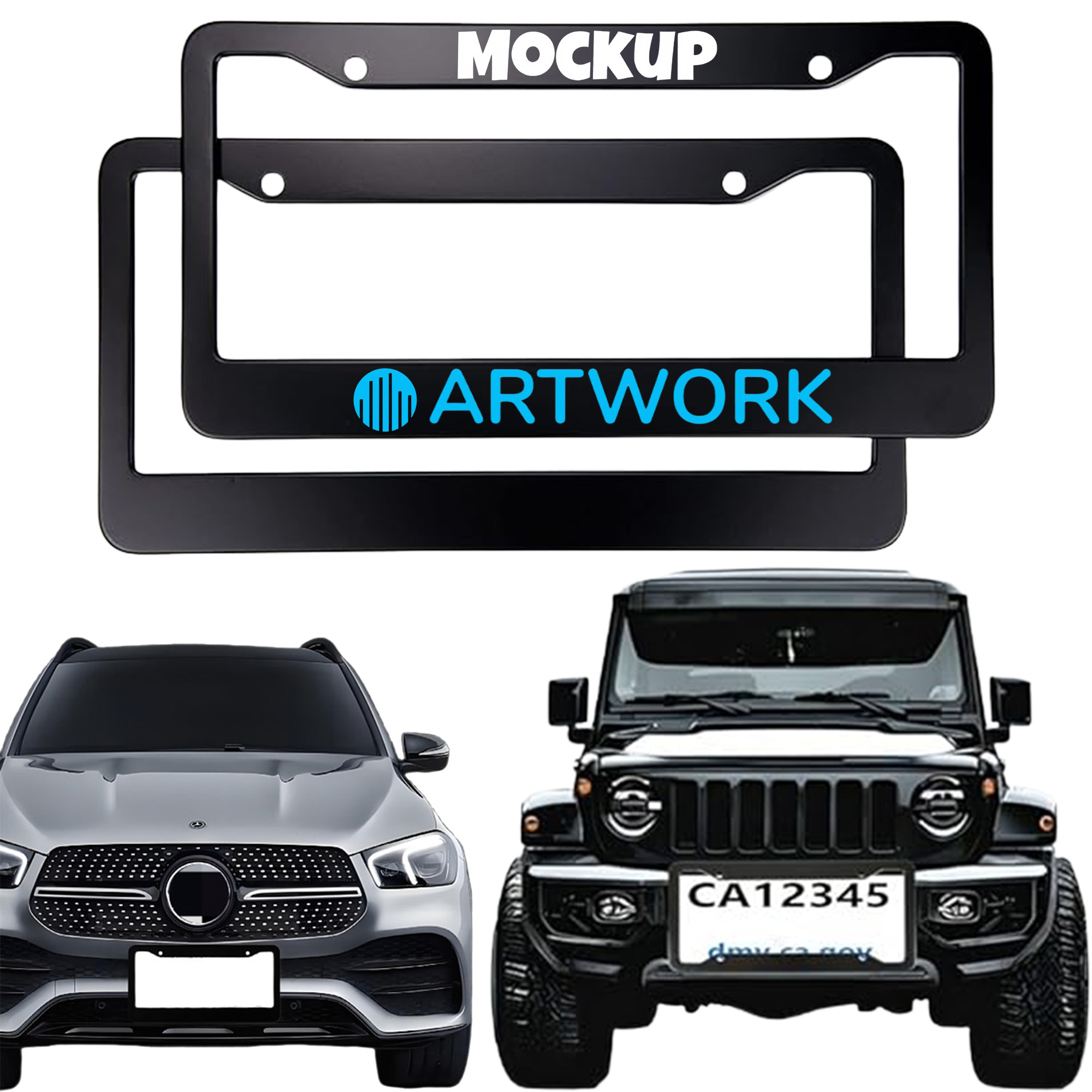 Rustproof Metal Car Tag Cover License Plate 1