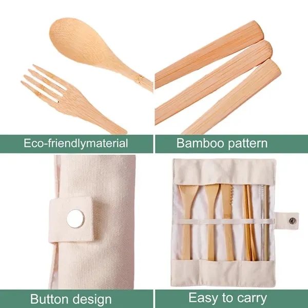 Bamboo Portable Cutlery Set 3